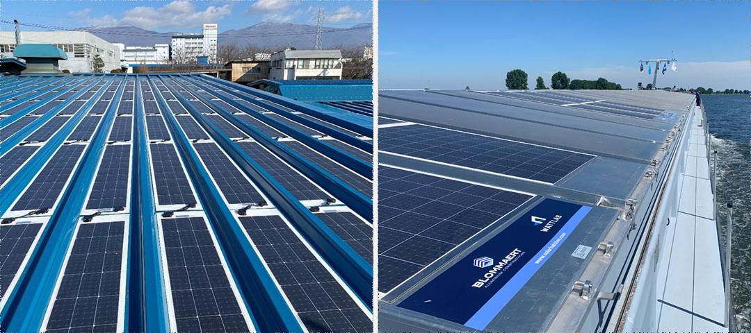 應對臺風等極端天氣的項目有日本290kW彩鋼瓦屋頂項目，為移動交通工具供能的有荷蘭游艇項目。